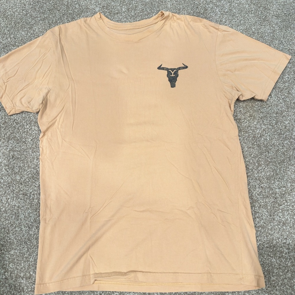 Men's Tan Yellowstone T-Shirt with Logo